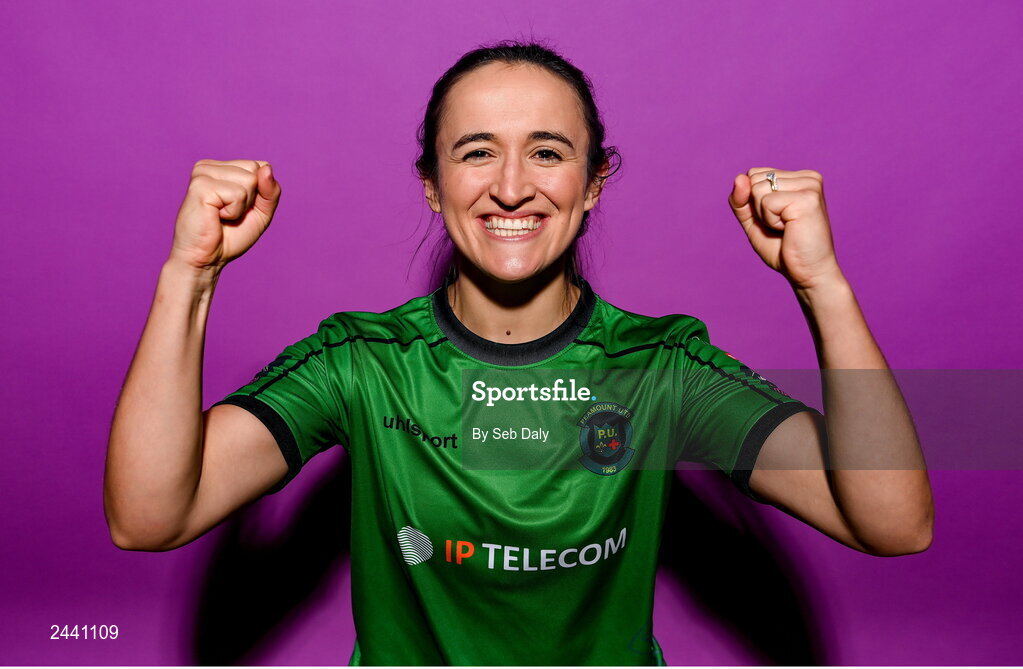 23 February 2023; Dora Gorman poses for a portrait during a Peamount United squad portrait session at PRL Park in Greenogue, Dublin. Photo by Seb Daly/Sportsfile