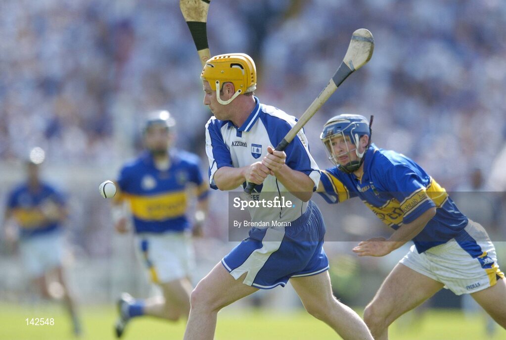 6 June 2004; Eoin Murphy, Waterford, in action against Seamus Butler, Tipperary. Guinness Munster Senior Hurling Championship semi-final, Tipperary v Waterford, Pairc Ui Chaoimh, Cork. Picture credit; Brendan Moran / SPORTSFILE