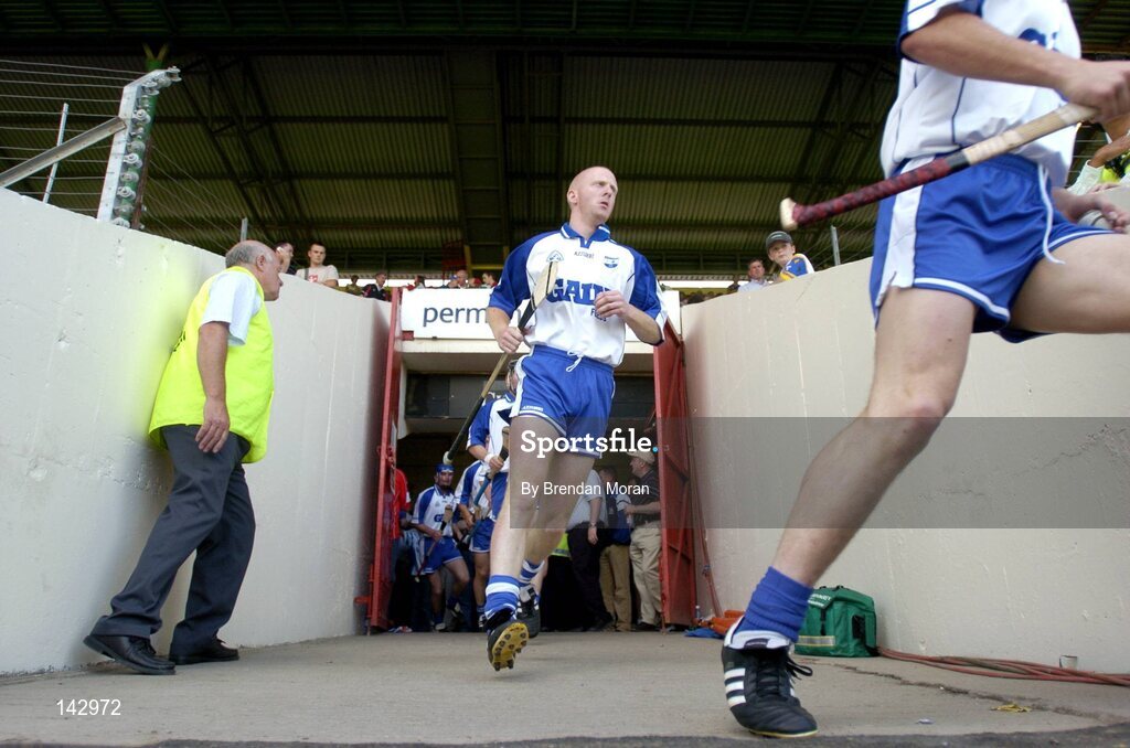 6 June 2004; John Mullane, Waterford, makes his way out onto the pitch before the game. Guinness Munster Senior Hurling Championship semi-final, Tipperary v Waterford, Pairc Ui Chaoimh, Cork. Picture credit; Brendan Moran / SPORTSFILE