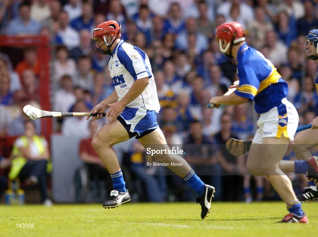 6 June 2004; Seamus Prendergast, Waterford, in action against Diarmaid Fitzgerald, Tipperary. Guinness Munster Senior Hurling Championship semi-final, Tipperary v Waterford, Pairc Ui Chaoimh, Cork. Picture credit; Brendan Moran / SPORTSFILE