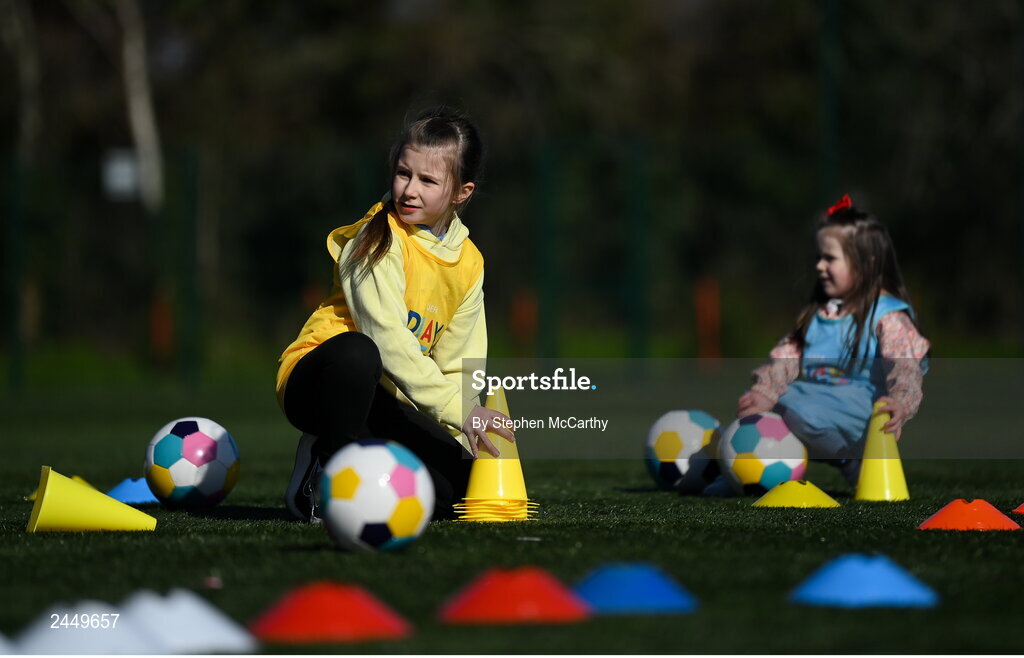 7 March 2023; Robyn Smith at the launch of UEFA Disney Playmakers 2023 at Hartstown Huntstown Football Club in Dublin. Photo by Stephen McCarthy/Sportsfile