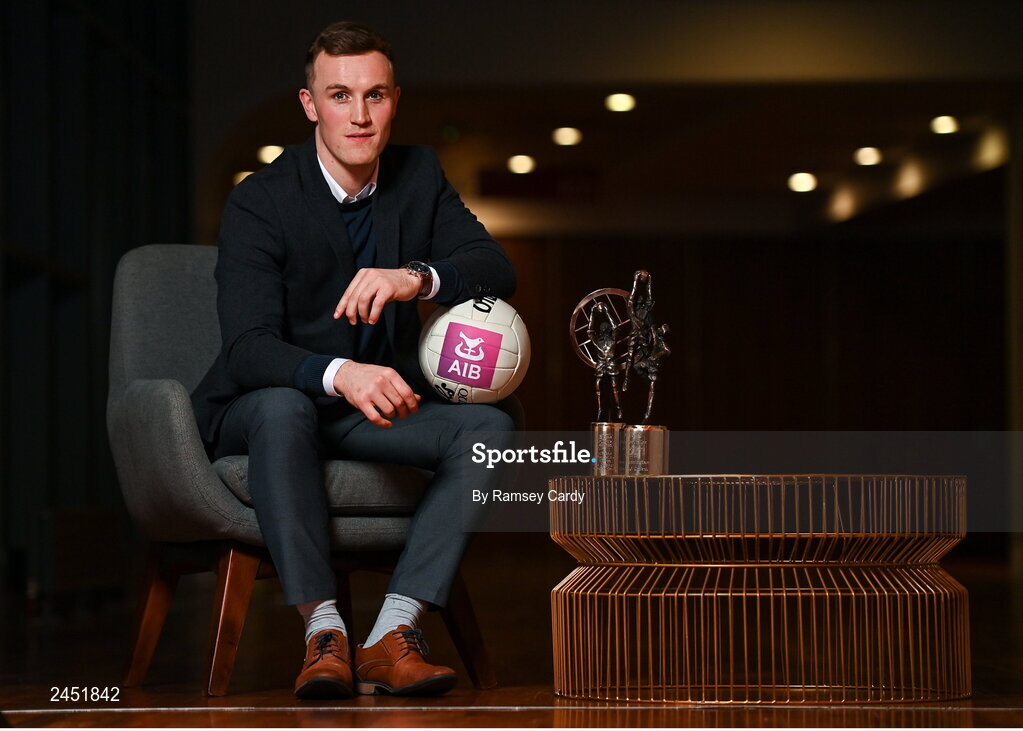 11 March 2023; Pictured is Shane Cunningham of Kilmacud Crokes who was crowned the AIB GAA Club Championships Footballer of the Year for the 2022/23 season. Cunningham was one of 30 of #TheToughest players across football and hurling honoured at the AIB GAA Club Player Awards. Held at Croke Park on Friday evening, the Awards recognise the top performing players throughout the AIB GAA Provincial and All-Ireland Senior Club Championships campaigns. Photo by Ramsey Cardy/Sportsfile