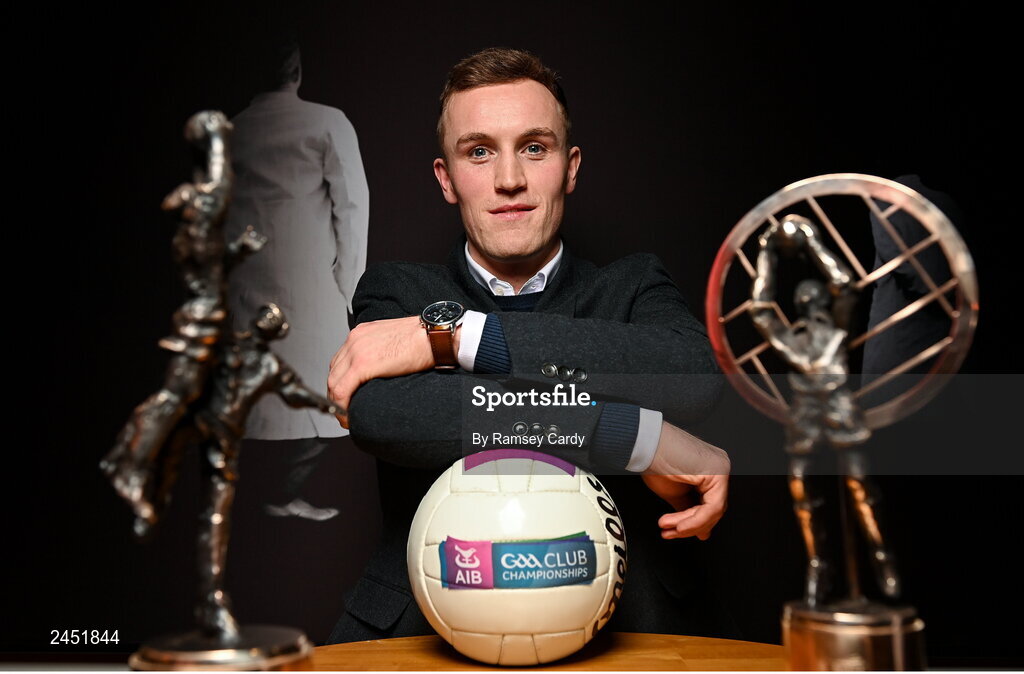 11 March 2023; Pictured is Shane Cunningham of Kilmacud Crokes who was crowned the AIB GAA Club Championships Footballer of the Year for the 2022/23 season. Cunningham was one of 30 of #TheToughest players across football and hurling honoured at the AIB GAA Club Player Awards. Held at Croke Park on Friday evening, the Awards recognise the top performing players throughout the AIB GAA Provincial and All-Ireland Senior Club Championships campaigns. Photo by Ramsey Cardy/Sportsfile