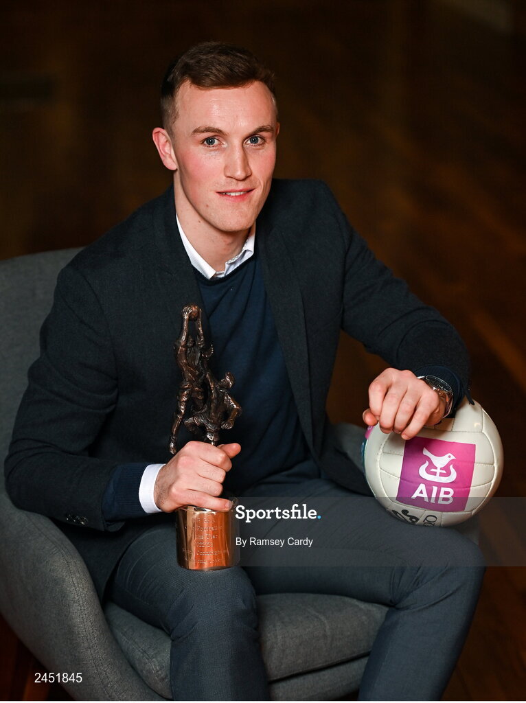 11 March 2023; Pictured is Shane Cunningham of Kilmacud Crokes who was crowned the AIB GAA Club Championships Footballer of the Year for the 2022/23 season. Cunningham was one of 30 of #TheToughest players across football and hurling honoured at the AIB GAA Club Player Awards. Held at Croke Park on Friday evening, the Awards recognise the top performing players throughout the AIB GAA Provincial and All-Ireland Senior Club Championships campaigns. Photo by Ramsey Cardy/Sportsfile
