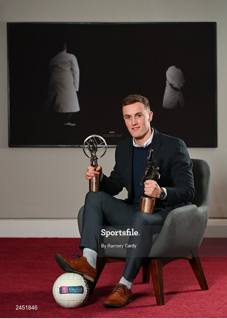 11 March 2023; Pictured is Shane Cunningham of Kilmacud Crokes who was crowned the AIB GAA Club Championships Footballer of the Year for the 2022/23 season. Cunningham was one of 30 of #TheToughest players across football and hurling honoured at the AIB GAA Club Player Awards. Held at Croke Park on Friday evening, the Awards recognise the top performing players throughout the AIB GAA Provincial and All-Ireland Senior Club Championships campaigns. Photo by Ramsey Cardy/Sportsfile