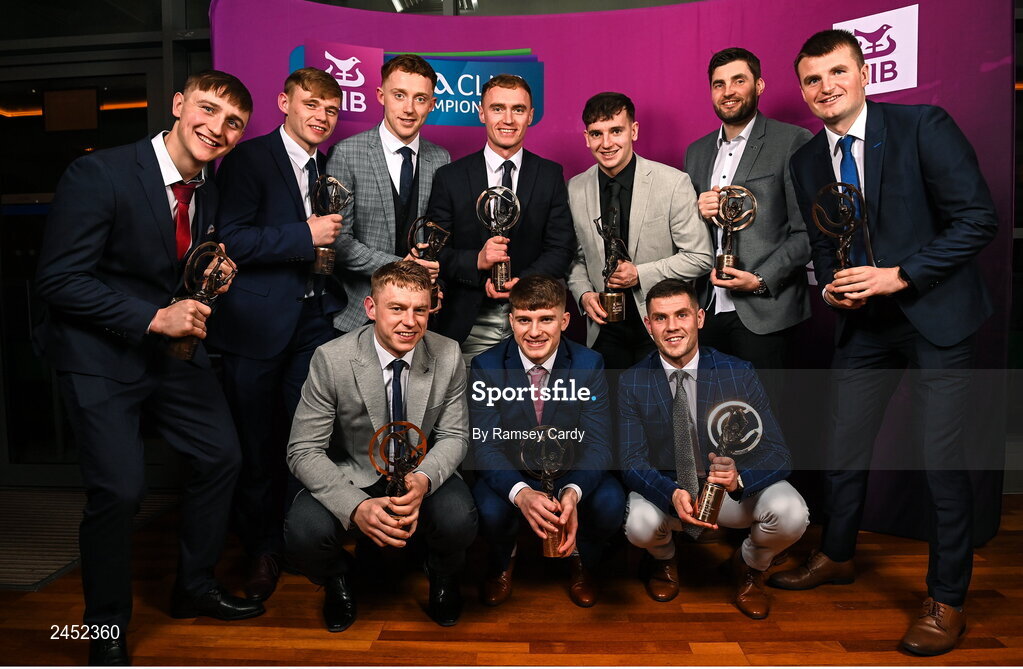 10 March 2023; Ballygunner players from the AIB GAA Hurling Club Team of The Year at the AIB Club Players Awards at Croke Park in Dublin. Photo by Ramsey Cardy/Sportsfile