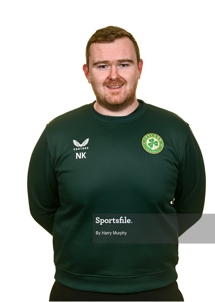 19 March 2023; Niall King, FAI international operations, poses for a portrait during a Republic of Ireland squad portrait session at Castleknock Hotel in Dublin. Photo by Harry Murphy/Sportsfile
