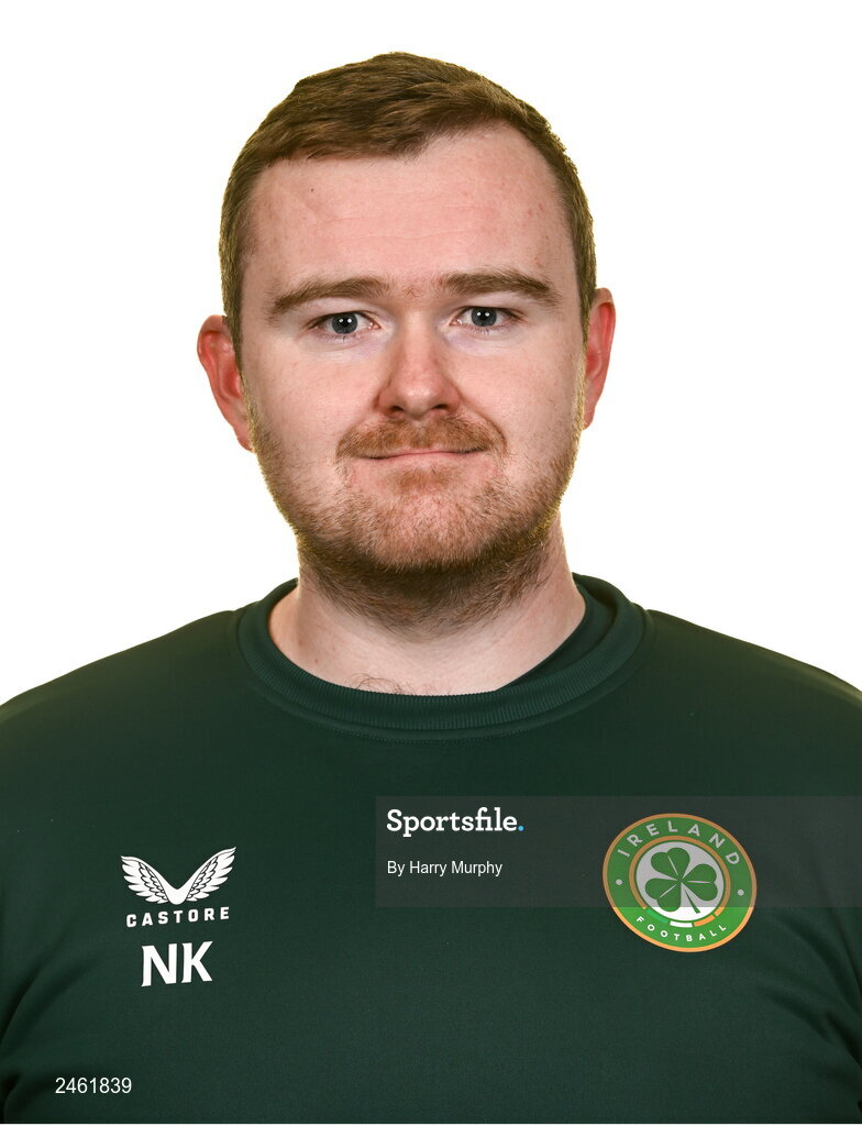 19 March 2023; Niall King, FAI international operations, poses for a portrait during a Republic of Ireland squad portrait session at Castleknock Hotel in Dublin. Photo by Harry Murphy/Sportsfile