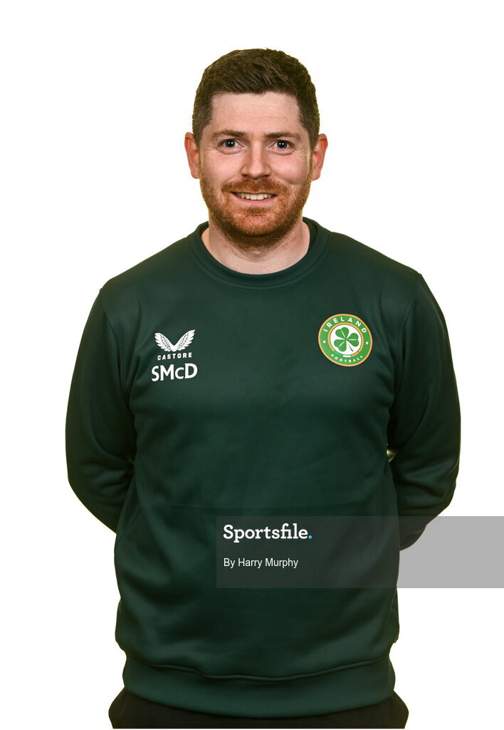 19 March 2023; Sean McDonnell, FAI international operations, poses for a portrait during a Republic of Ireland squad portrait session at Castleknock Hotel in Dublin. Photo by Harry Murphy/Sportsfile