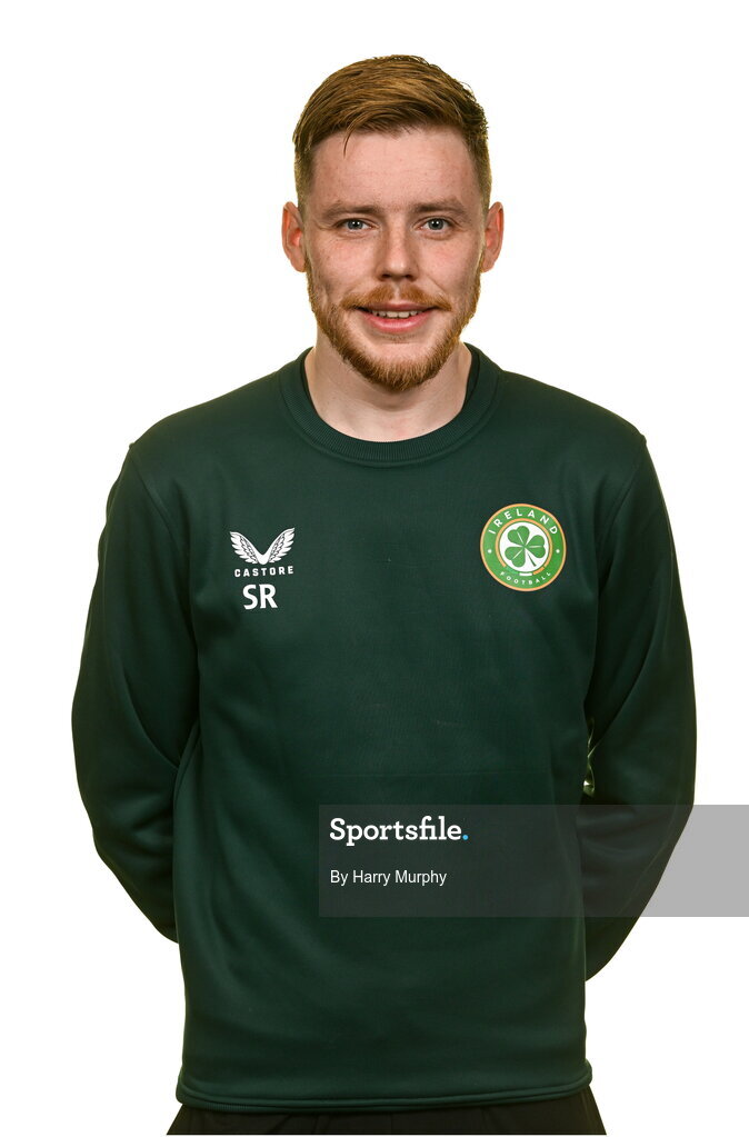 19 March 2023; Sam Rice, athletic therapist, poses for a portrait during a Republic of Ireland squad portrait session at Castleknock Hotel in Dublin. Photo by Harry Murphy/Sportsfile