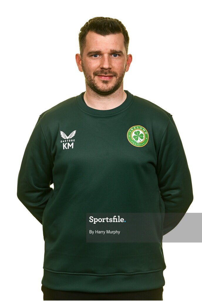 19 March 2023; Kevin Mulholland, chartered physiotherapist, poses for a portrait during a Republic of Ireland squad portrait session at Castleknock Hotel in Dublin. Photo by Harry Murphy/Sportsfile