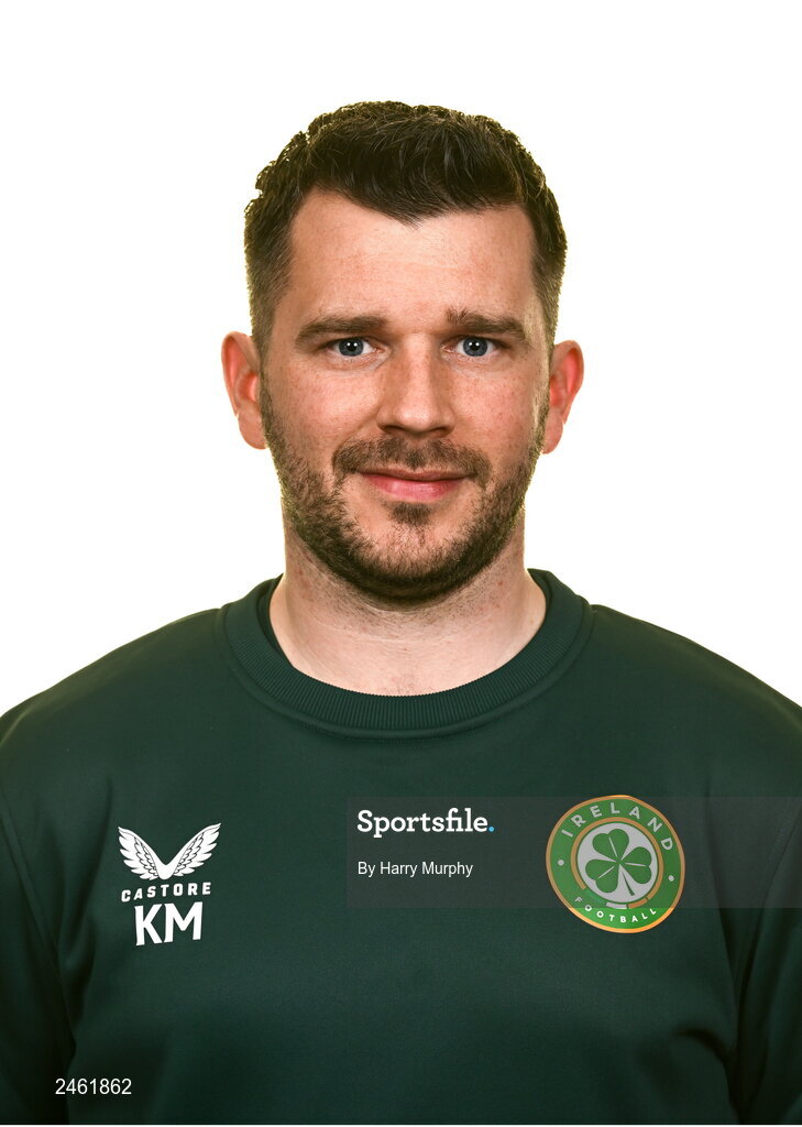 19 March 2023; Kevin Mulholland, chartered physiotherapist, poses for a portrait during a Republic of Ireland squad portrait session at Castleknock Hotel in Dublin. Photo by Harry Murphy/Sportsfile