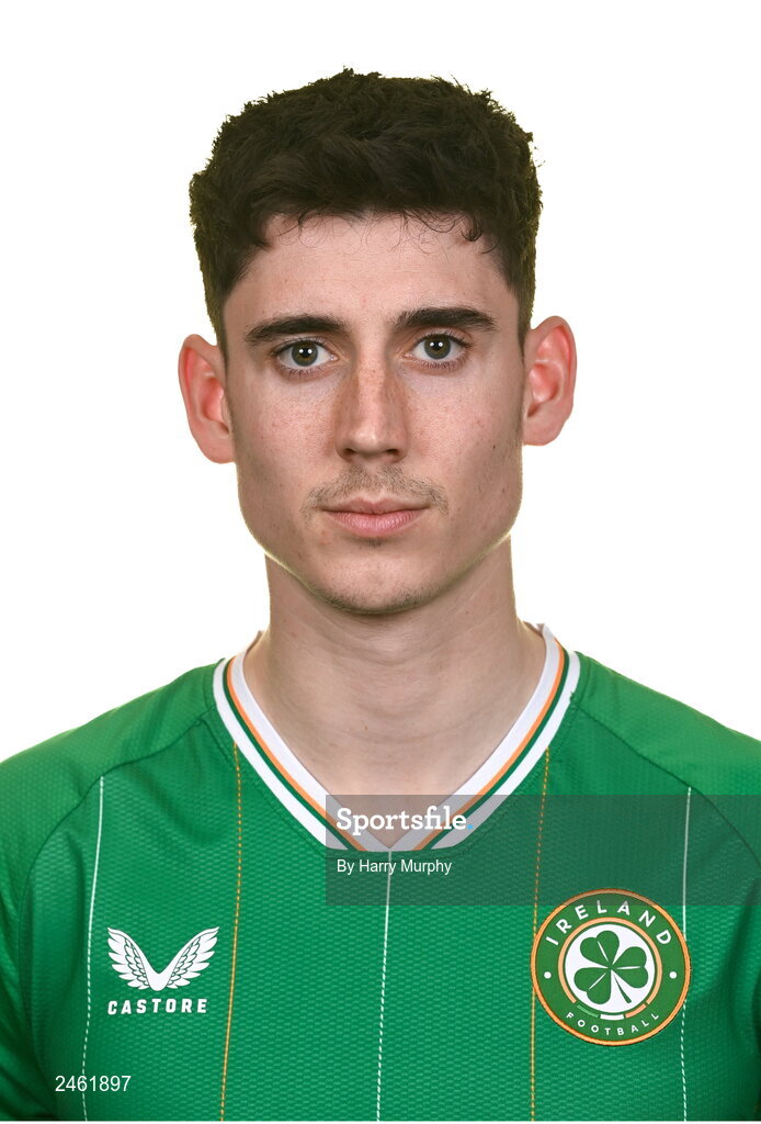 19 March 2023; Callum O’Dowda poses for a portrait during a Republic of Ireland squad portrait session at Castleknock Hotel in Dublin. Photo by Harry Murphy/Sportsfile