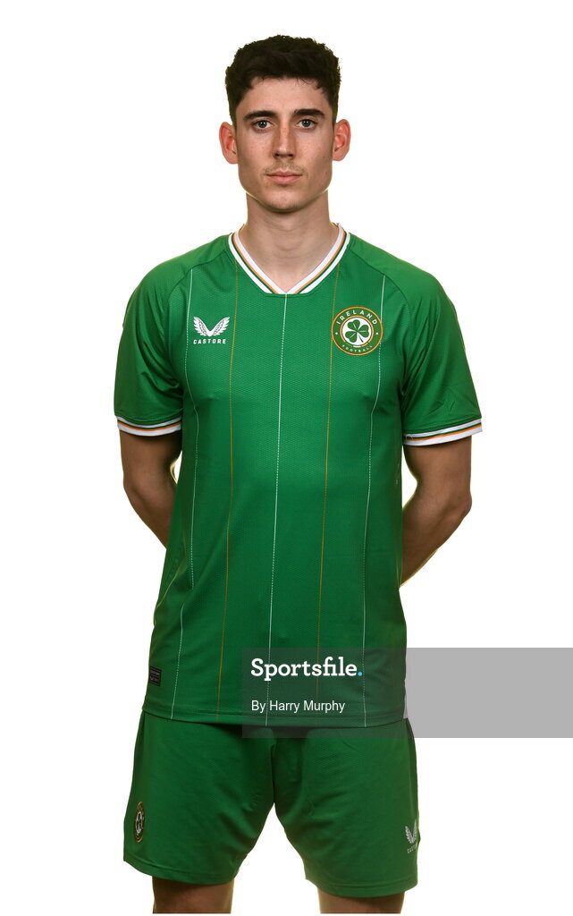 19 March 2023; Callum O’Dowda poses for a portrait during a Republic of Ireland squad portrait session at Castleknock Hotel in Dublin. Photo by Harry Murphy/Sportsfile
