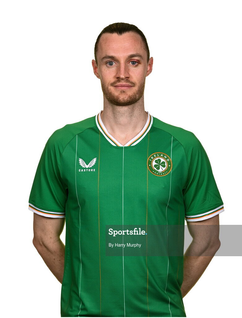 19 March 2023; Will Keane poses for a portrait during a Republic of Ireland squad portrait session at Castleknock Hotel in Dublin. Photo by Harry Murphy/Sportsfile