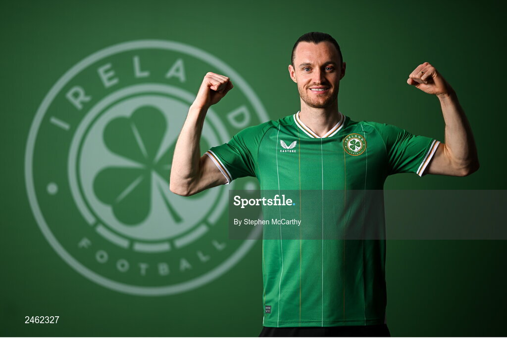 19 March 2023; Will Keane poses for a portrait during a Republic of Ireland squad portrait session at Castleknock Hotel in Dublin. Photo by Stephen McCarthy/Sportsfile