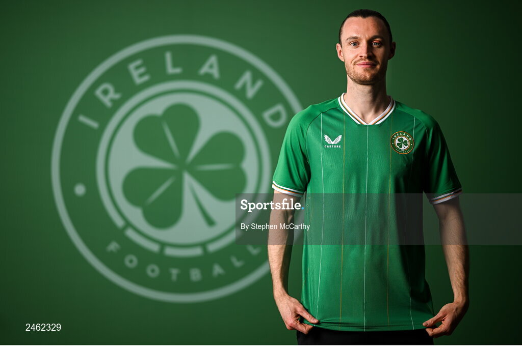 19 March 2023; Will Keane poses for a portrait during a Republic of Ireland squad portrait session at Castleknock Hotel in Dublin. Photo by Stephen McCarthy/Sportsfile