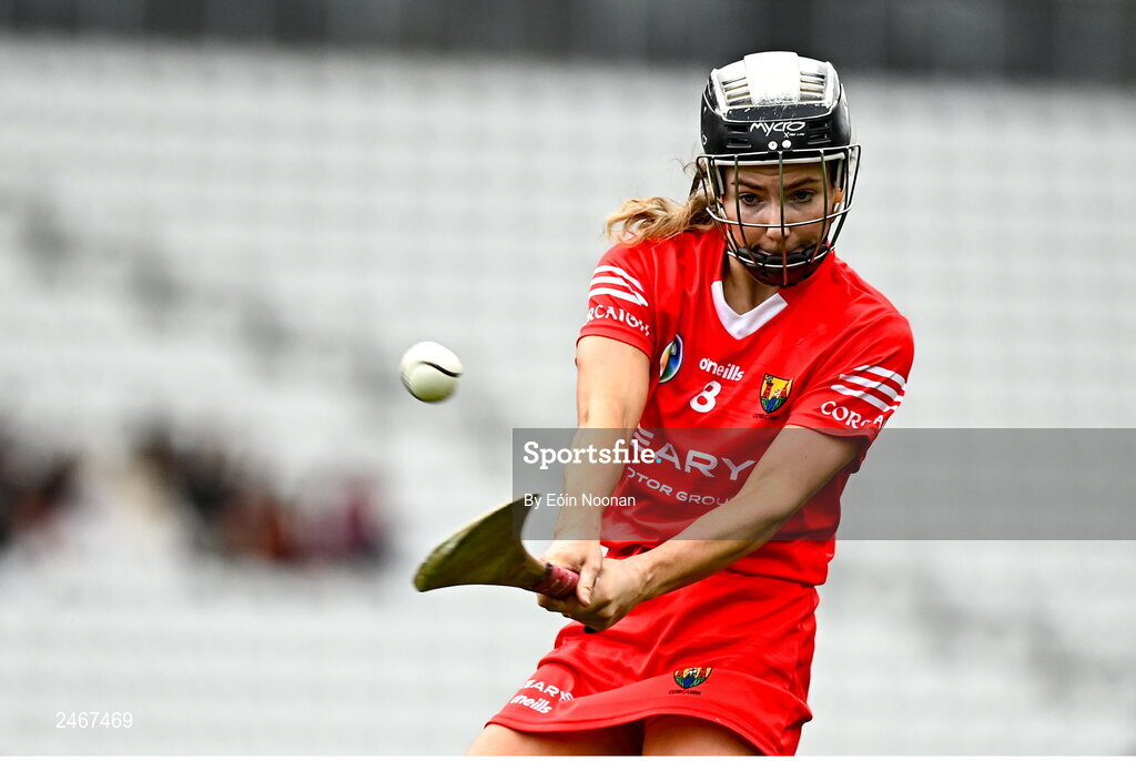 26 March 2023; Saoirse McCarthy of Cork during the Very Camogie League Division 1A match between Kilkenny and Galway at Páirc Ui Chaoimh in Cork. Photo by Eóin Noonan/Sportsfile
