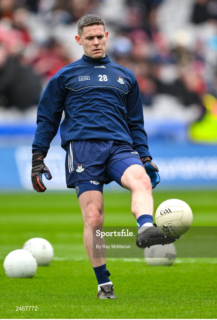 26 March 2023; Dublin substitute Stephen Cluxton before the Allianz Football League Division 2 match between Dublin and Louth at Croke Park in Dublin. Photo by Ray McManus/Sportsfile