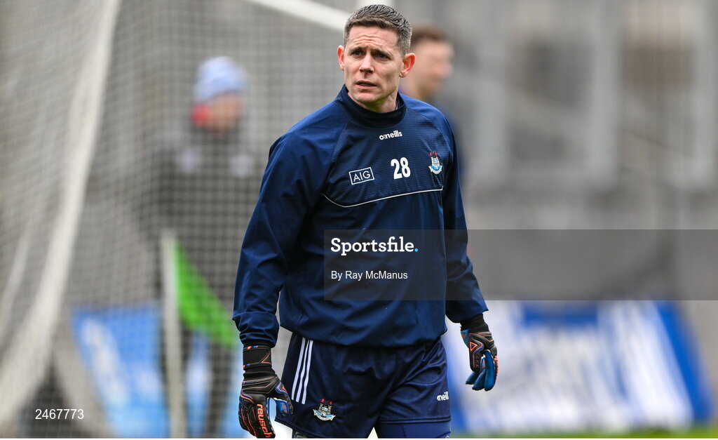 26 March 2023; Dublin substitute Stephen Cluxton before the Allianz Football League Division 2 match between Dublin and Louth at Croke Park in Dublin. Photo by Ray McManus/Sportsfile