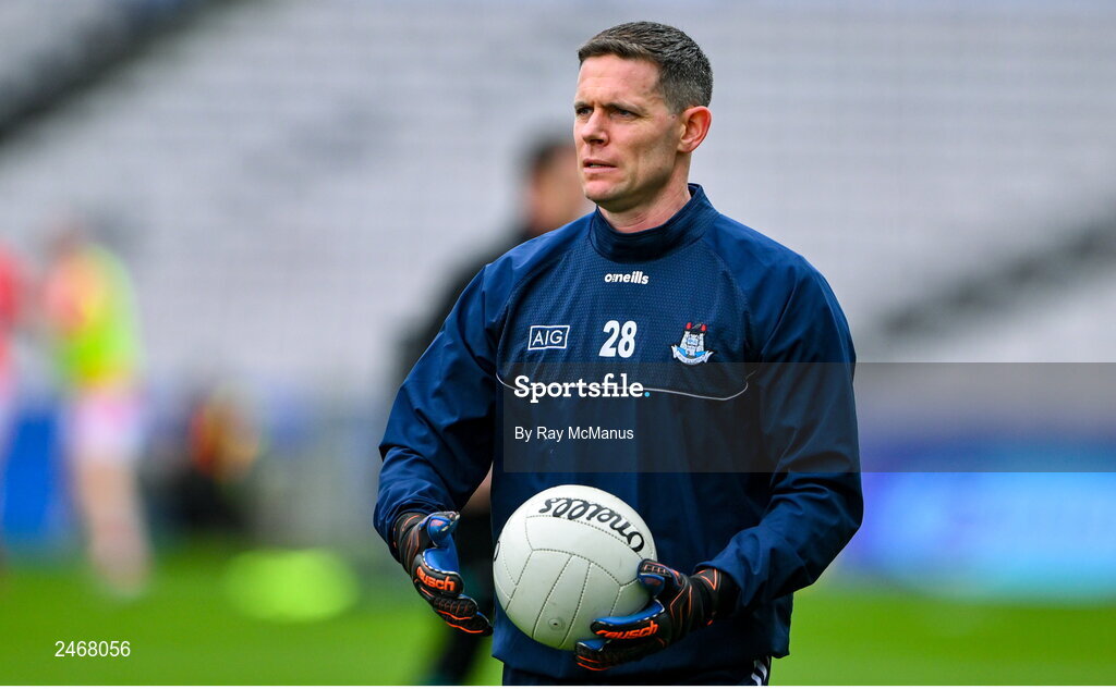 26 March 2023; Dublin substitute Stephen Cluxton before the Allianz Football League Division 2 match between Dublin and Louth at Croke Park in Dublin. Photo by Ray McManus/Sportsfile