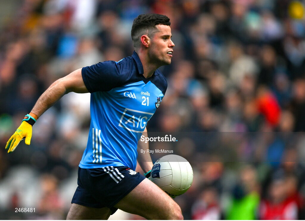 26 March 2023; Ross McGarry of Dublin during the Allianz Football League Division 2 match between Dublin and Louth at Croke Park in Dublin. Photo by Ray McManus/Sportsfile
