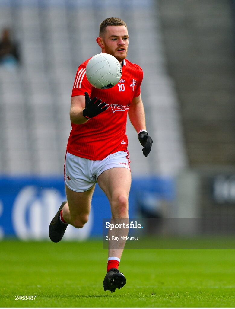 26 March 2023; Niall Sharkey of Louth during the Allianz Football League Division 2 match between Dublin and Louth at Croke Park in Dublin. Photo by Ray McManus/Sportsfile