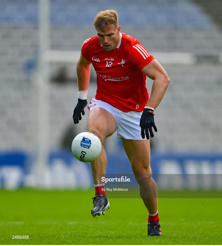 26 March 2023; Conor Grimes of Louth during the Allianz Football League Division 2 match between Dublin and Louth at Croke Park in Dublin. Photo by Ray McManus/Sportsfile