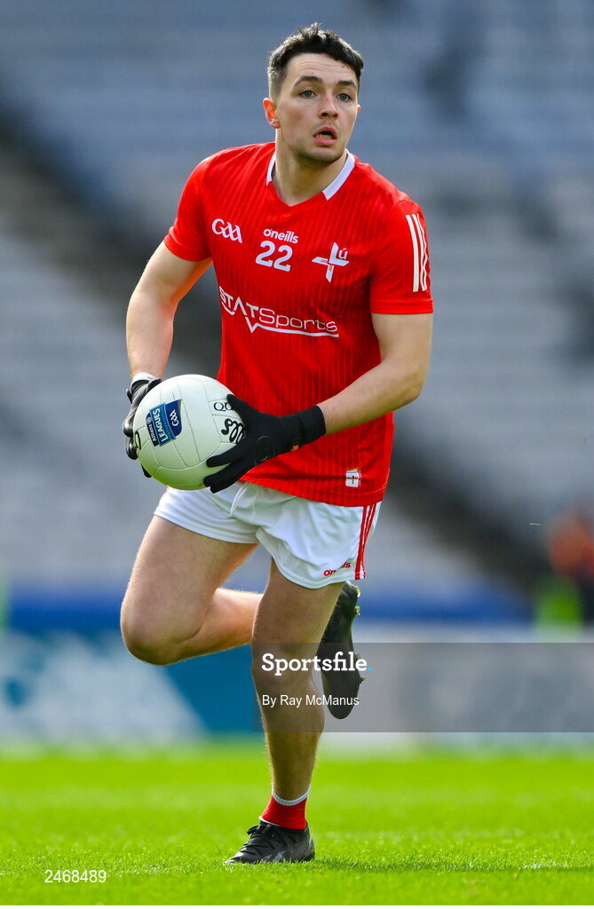26 March 2023; Tom Jackson of Louth during the Allianz Football League Division 2 match between Dublin and Louth at Croke Park in Dublin. Photo by Ray McManus/Sportsfile