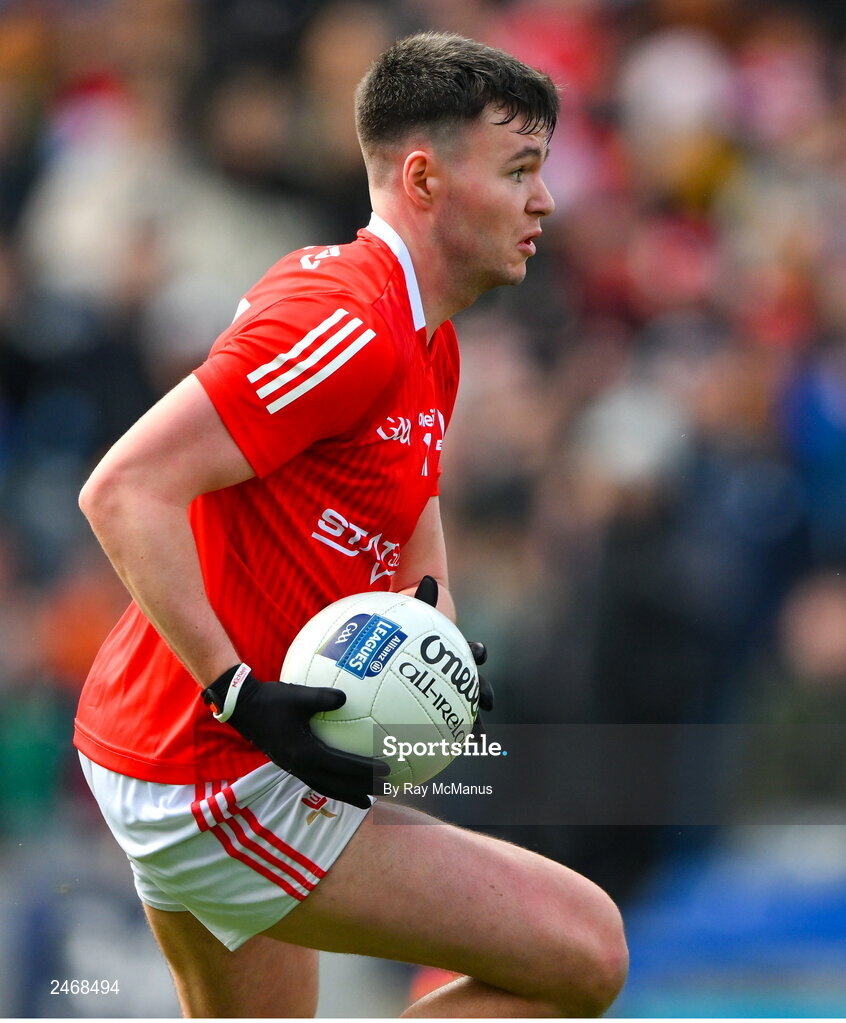 26 March 2023; Liam Jackson of Louth during the Allianz Football League Division 2 match between Dublin and Louth at Croke Park in Dublin. Photo by Ray McManus/Sportsfile