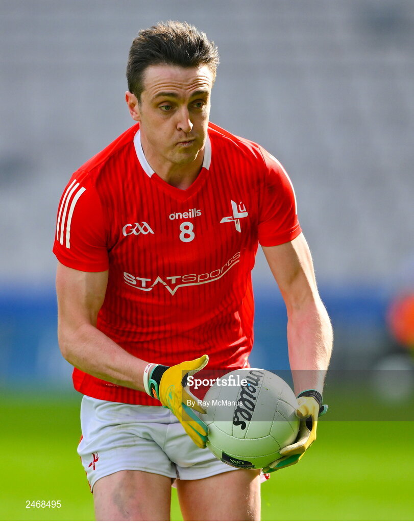 26 March 2023; Tommy Durin of Louth during the Allianz Football League Division 2 match between Dublin and Louth at Croke Park in Dublin. Photo by Ray McManus/Sportsfile