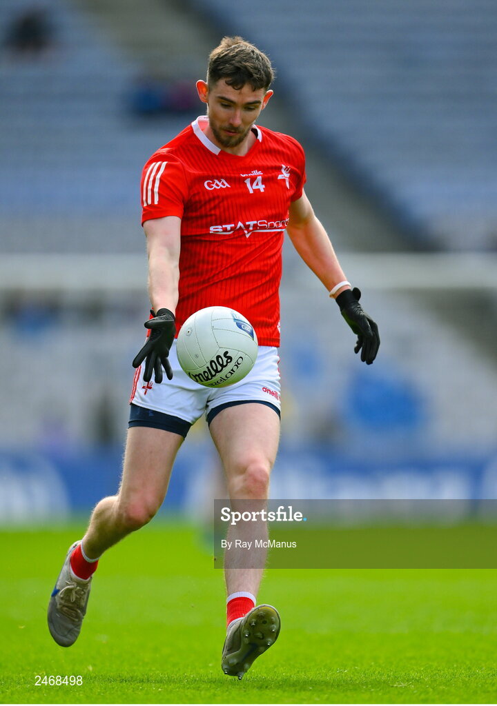 26 March 2023; Ciarán Downey of Louth during the Allianz Football League Division 2 match between Dublin and Louth at Croke Park in Dublin. Photo by Ray McManus/Sportsfile
