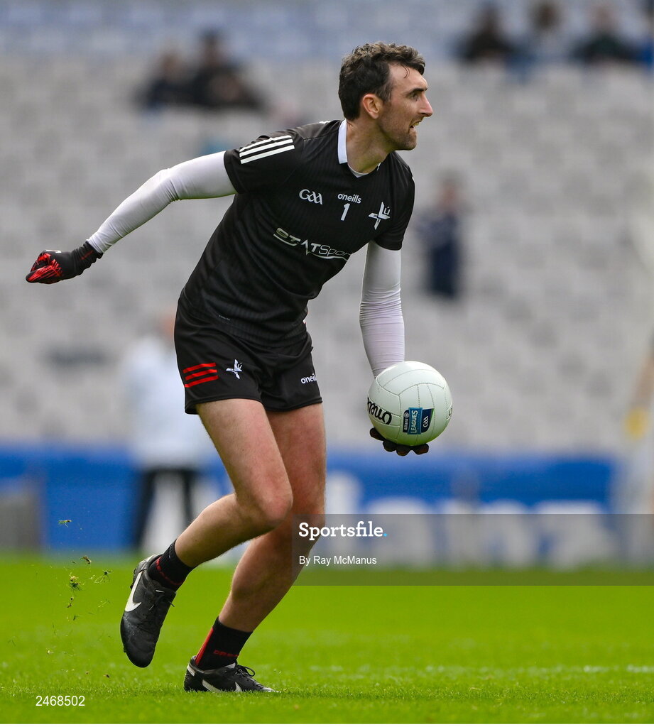 26 March 2023; Louth goalkeeper James Cahill during the Allianz Football League Division 2 match between Dublin and Louth at Croke Park in Dublin. Photo by Ray McManus/Sportsfile