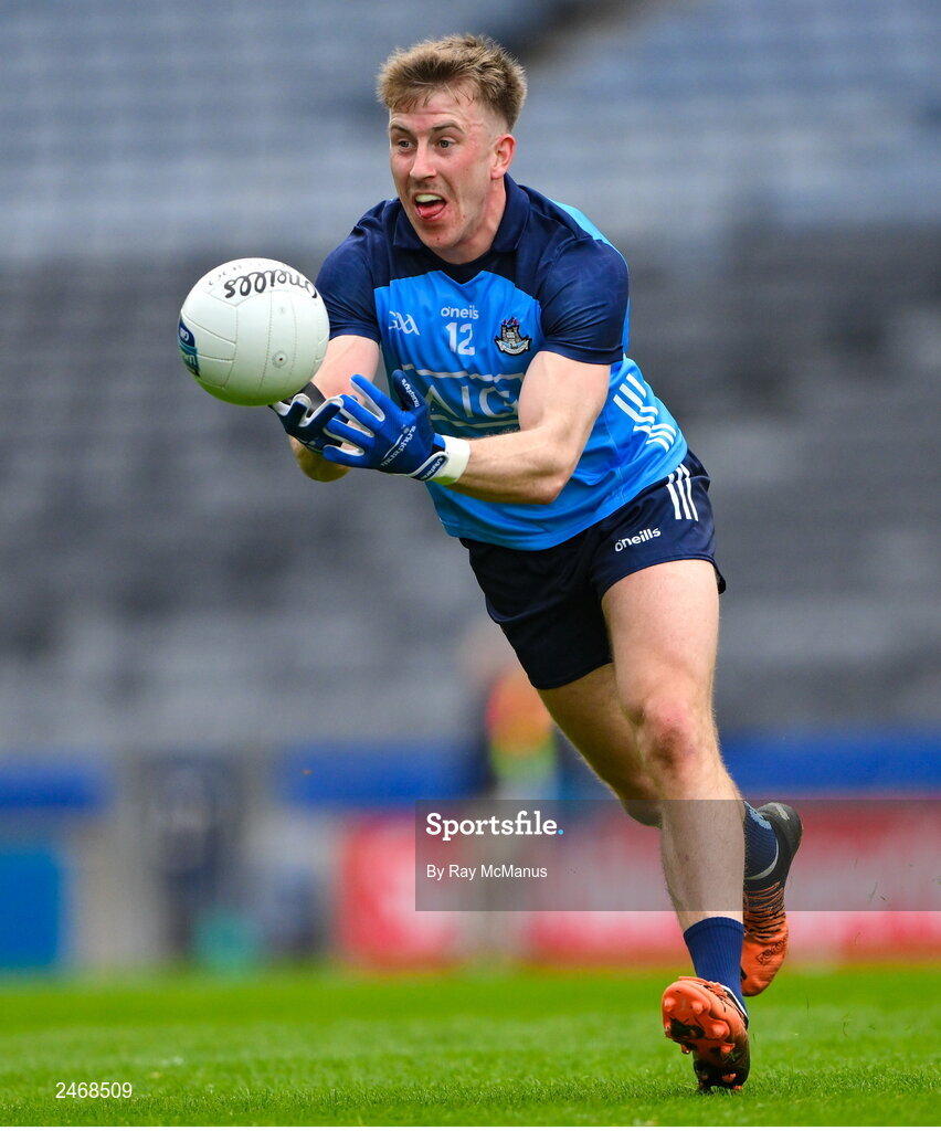 26 March 2023; Seán Bugler of Dublin during the Allianz Football League Division 2 match between Dublin and Louth at Croke Park in Dublin. Photo by Ray McManus/Sportsfile