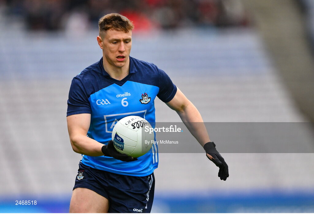 26 March 2023; John Small of Dublin during the Allianz Football League Division 2 match between Dublin and Louth at Croke Park in Dublin. Photo by Ray McManus/Sportsfile