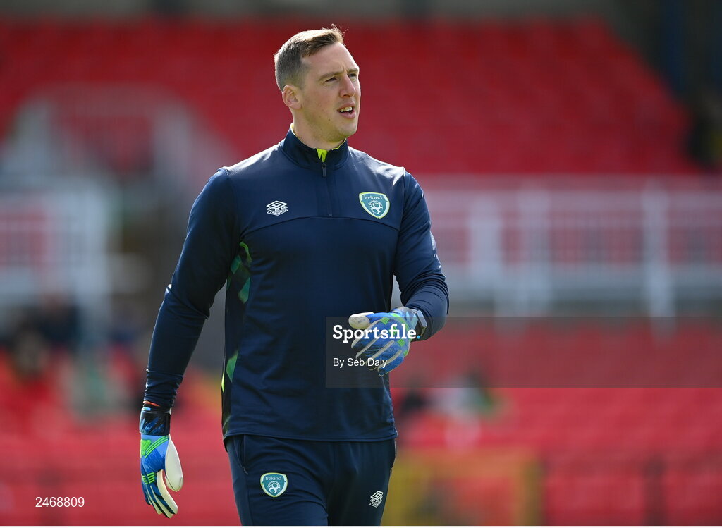 26 March 2023; Republic of Ireland goalkeeping coach Rene Gilmartin before the Under-21 international friendly match between Republic of Ireland and Iceland at Turners Cross in Cork. Photo by Seb Daly/Sportsfile