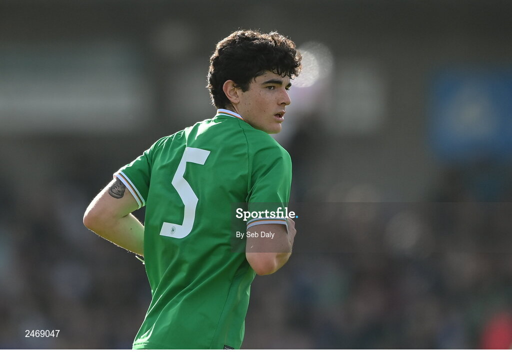 26 March 2023; Anselmo Garcia MacNulty of Republic of Ireland during the Under-21 international friendly match between Republic of Ireland and Iceland at Turners Cross in Cork. Photo by Seb Daly/Sportsfile