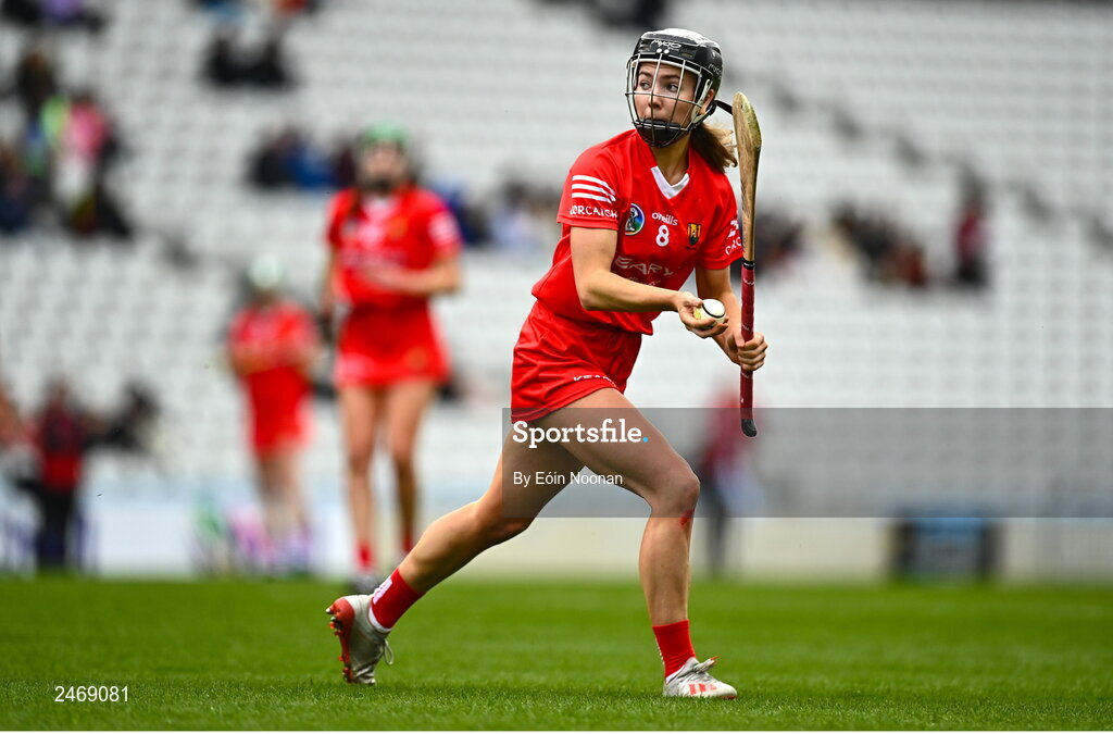 26 March 2023; Saoirse McCarthy of Cork during the Very Camogie League Division 1A match between Kilkenny and Galway at Páirc Ui Chaoimh in Cork. Photo by Eóin Noonan/Sportsfile