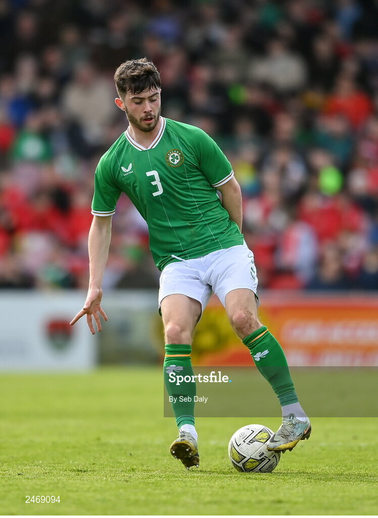 26 March 2023; Sean Roughan of Republic of Ireland during the Under-21 international friendly match between Republic of Ireland and Iceland at Turners Cross in Cork. Photo by Seb Daly/Sportsfile