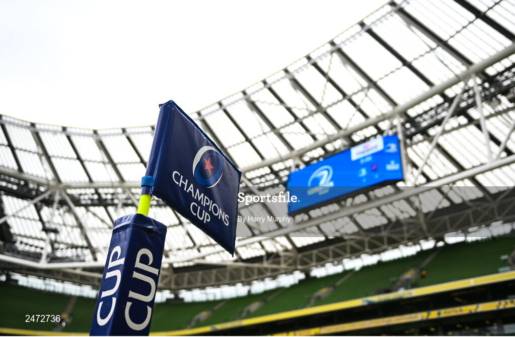 1 April 2023; A general view inside the stadium before the  Heineken Champions Cup Round of 16 match between Leinster and Ulster at the Aviva Stadium in Dublin. Photo by Harry Murphy/Sportsfile