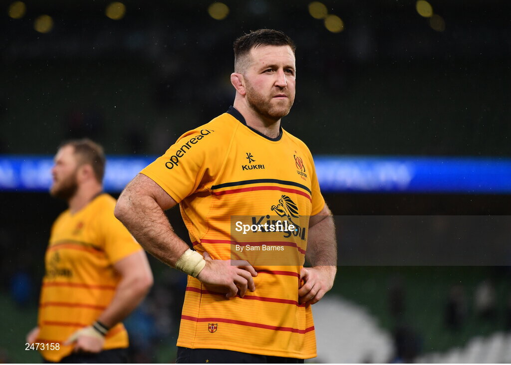 1 April 2023; Alan O'Connor of Ulster after his side's defeat in the Heineken Champions Cup Round of 16 match between Leinster and Ulster at Aviva Stadium in Dublin. Photo by Sam Barnes/Sportsfile
