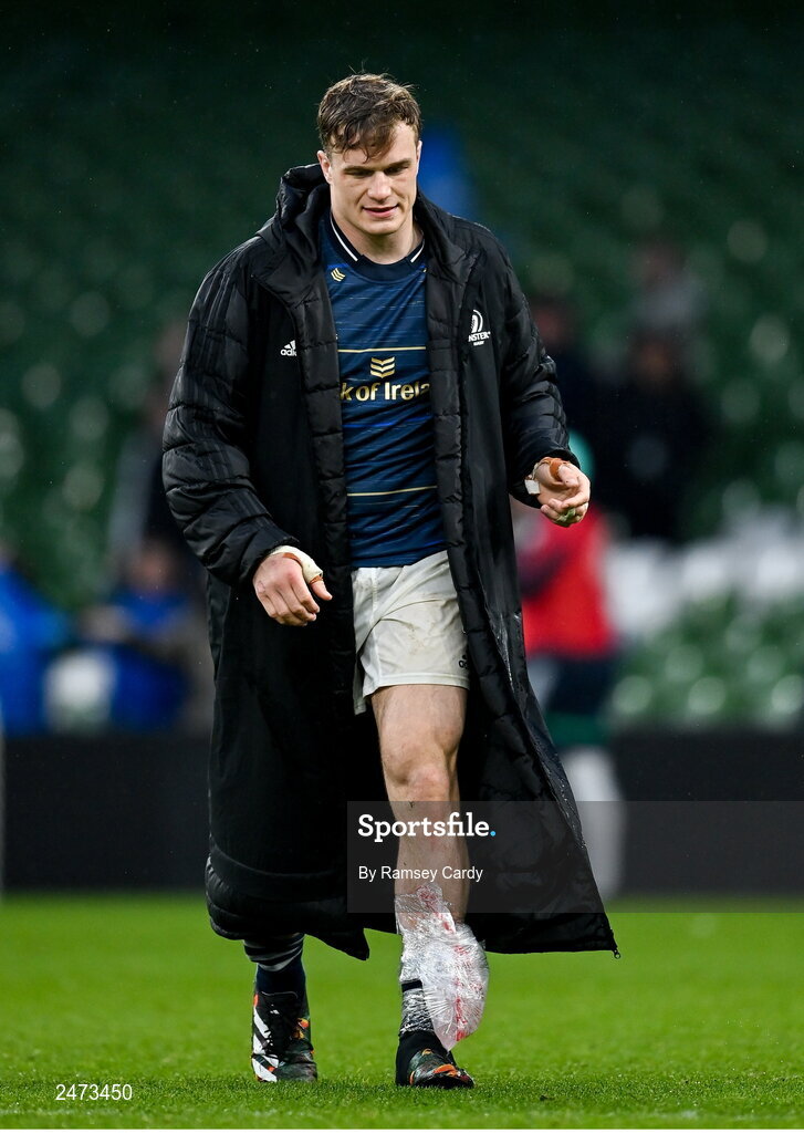 1 April 2023; Josh van der Flier of Leinster after the Heineken Champions Cup Round of 16 match between Leinster and Ulster at Aviva Stadium in Dublin. Photo by Ramsey Cardy/Sportsfile