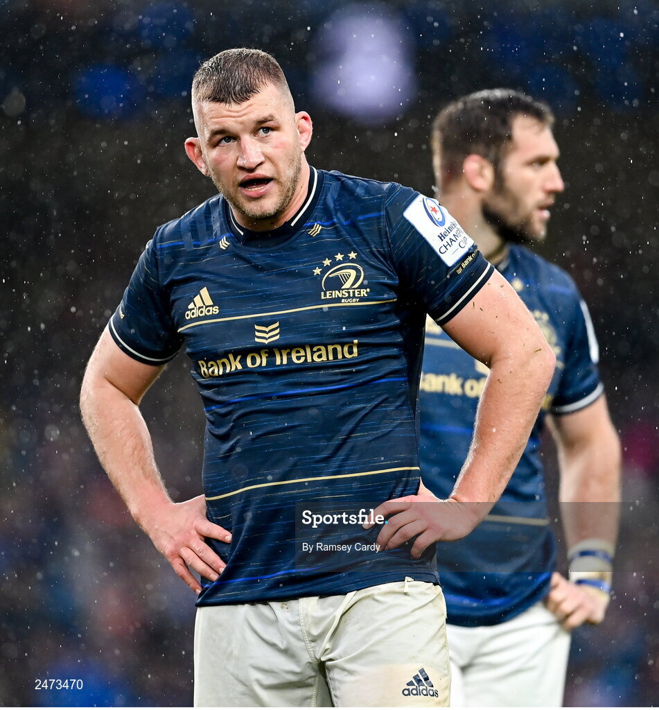 1 April 2023; Ross Molony of Leinster during the Heineken Champions Cup Round of 16 match between Leinster and Ulster at Aviva Stadium in Dublin. Photo by Ramsey Cardy/Sportsfile
