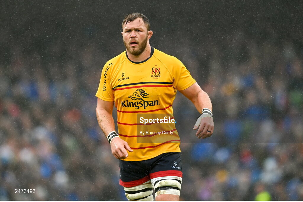 1 April 2023; Duane Vermeulen of Ulster during the Heineken Champions Cup Round of 16 match between Leinster and Ulster at Aviva Stadium in Dublin. Photo by Ramsey Cardy/Sportsfile