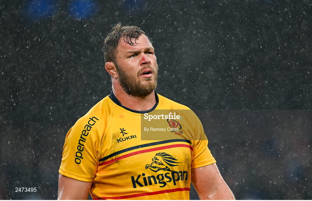 1 April 2023; Duane Vermeulen of Ulster during the Heineken Champions Cup Round of 16 match between Leinster and Ulster at Aviva Stadium in Dublin. Photo by Ramsey Cardy/Sportsfile