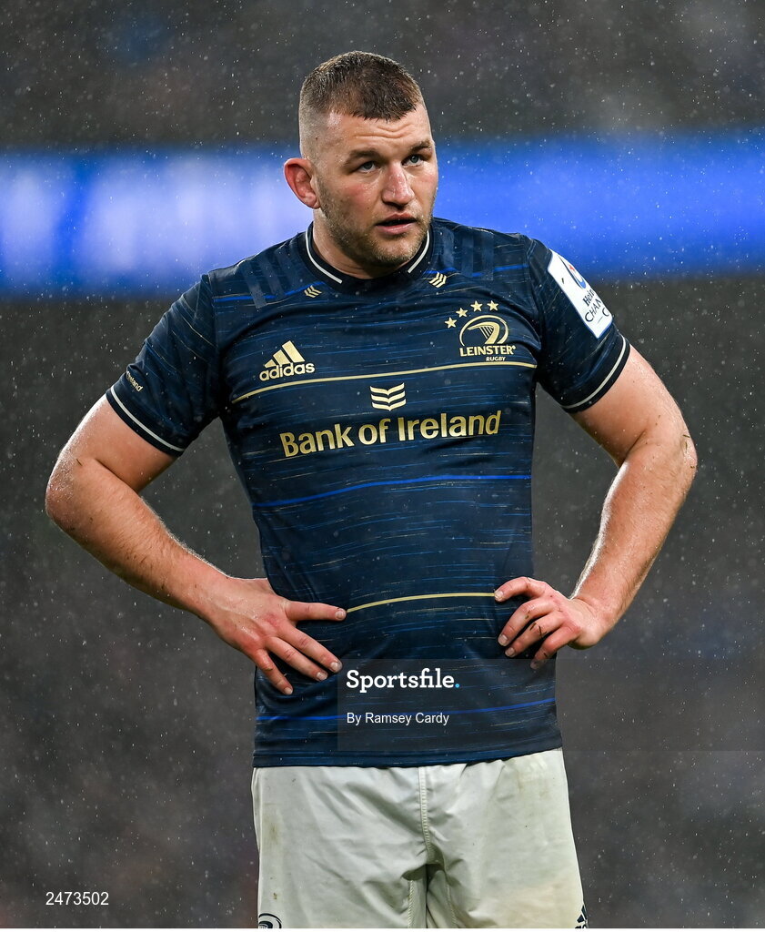 1 April 2023; Ross Molony of Leinster during the Heineken Champions Cup Round of 16 match between Leinster and Ulster at Aviva Stadium in Dublin. Photo by Ramsey Cardy/Sportsfile