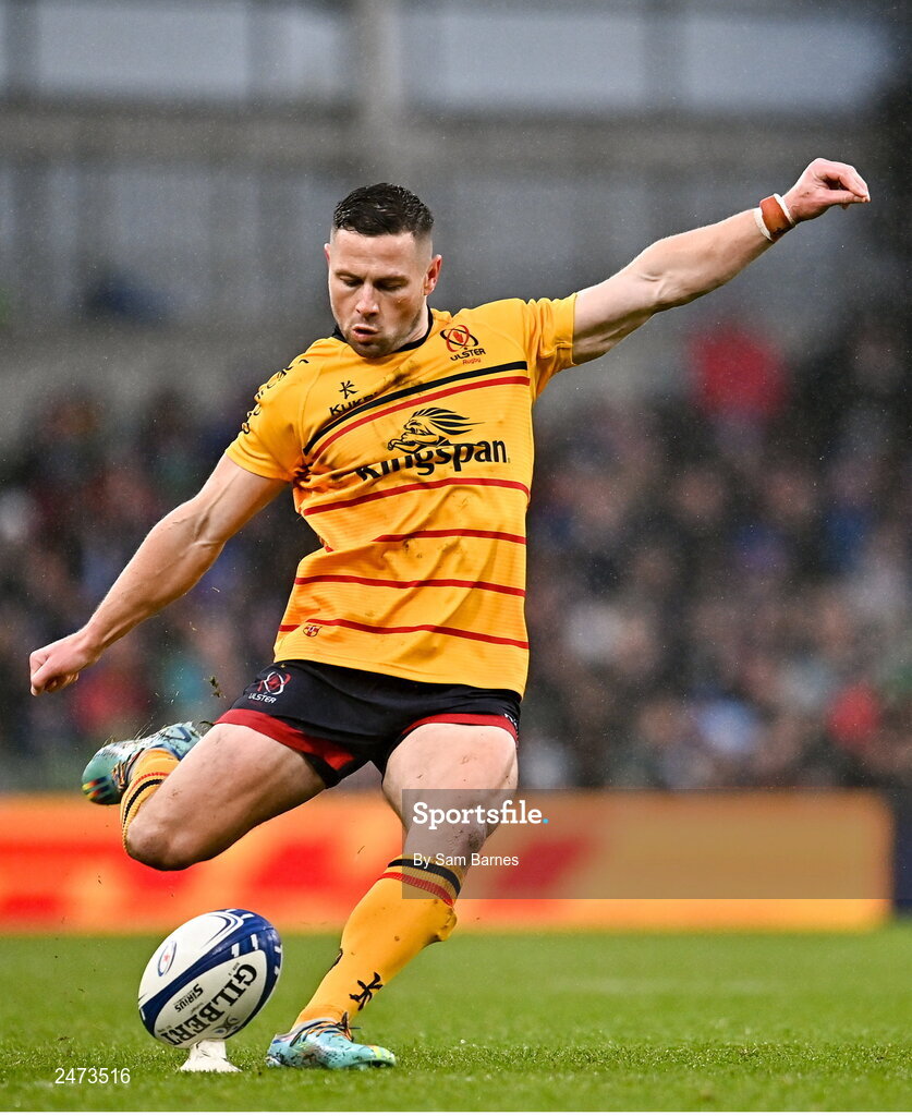 1 April 2023; John Cooney of Ulster during the Heineken Champions Cup Round of 16 match between Leinster and Ulster at Aviva Stadium in Dublin. Photo by Sam Barnes/Sportsfile