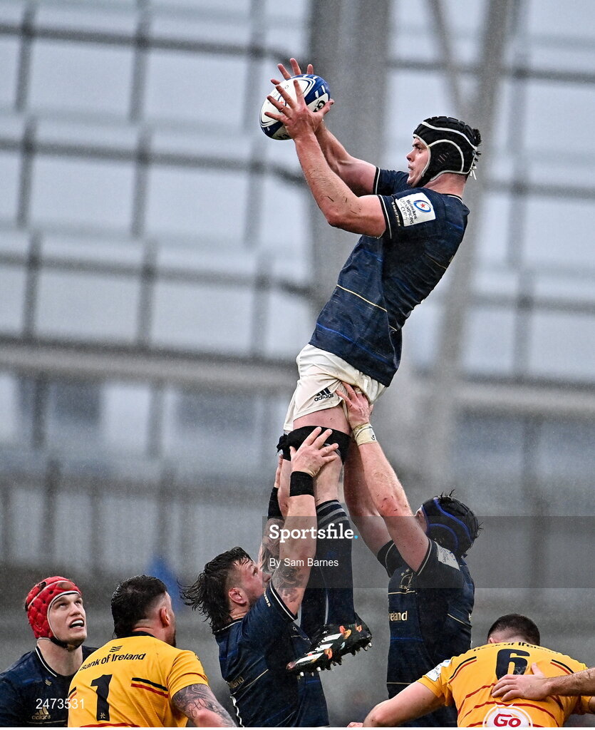1 April 2023; James Ryan of Leinster during the Heineken Champions Cup Round of 16 match between Leinster and Ulster at Aviva Stadium in Dublin. Photo by Sam Barnes/Sportsfile