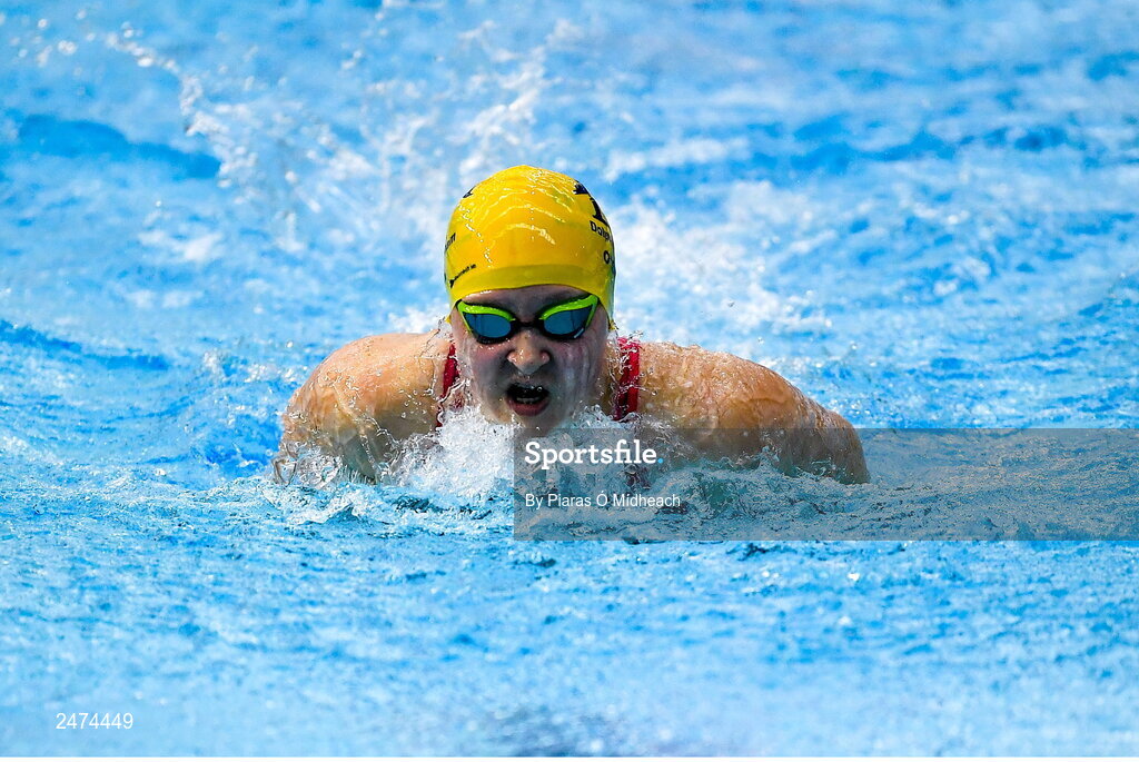 3 April 2023; Michelle O'Shea of Dolphin competes in the Women 13 & Over 400 LC metre IM heat during day three of the Swim Ireland Irish Open Swimming Championships at the National Aquatic Centre in Dublin. Photo by Piaras Ó Mídheach/Sportsfile