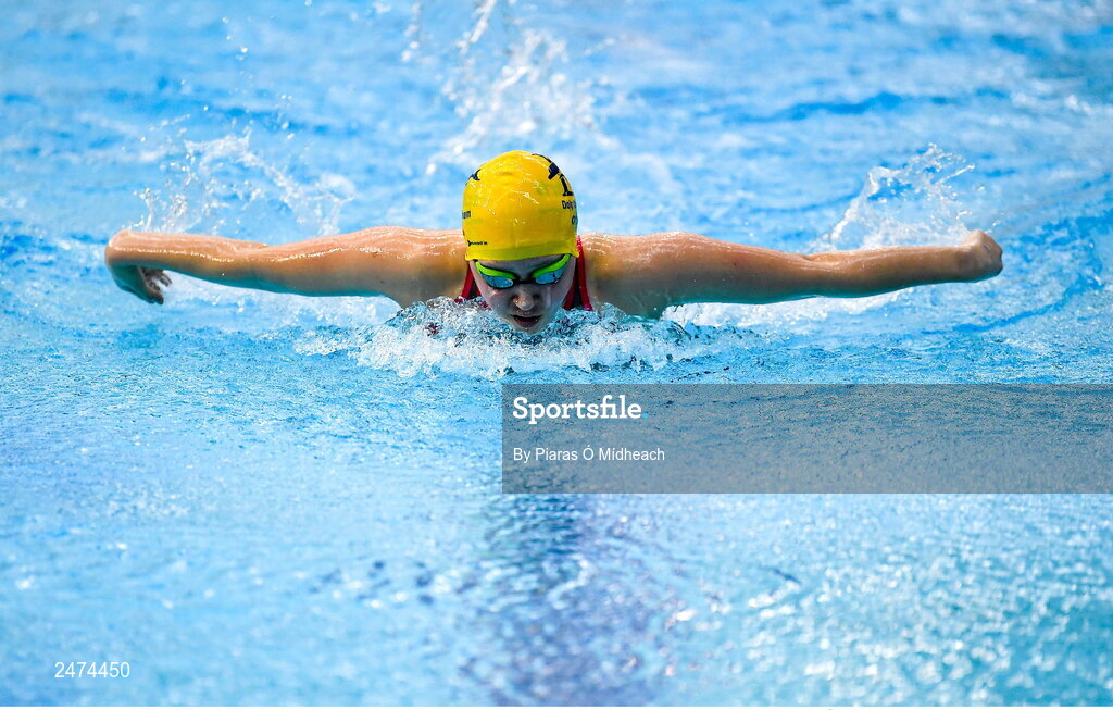 3 April 2023; Michelle O'Shea of Dolphin competes in the Women 13 & Over 400 LC metre IM heat during day three of the Swim Ireland Irish Open Swimming Championships at the National Aquatic Centre in Dublin. Photo by Piaras Ó Mídheach/Sportsfile